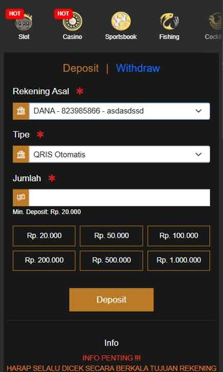 cara deposit APK Freechip 15k Slot